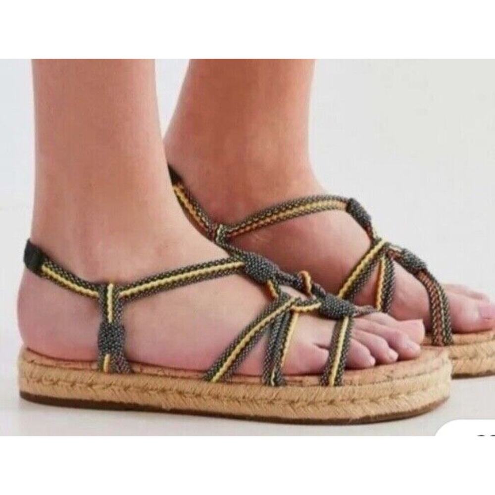 Sam Edelman Circus Womens 9.5 Rope Sandals Athena Platform Espadrille Vegan